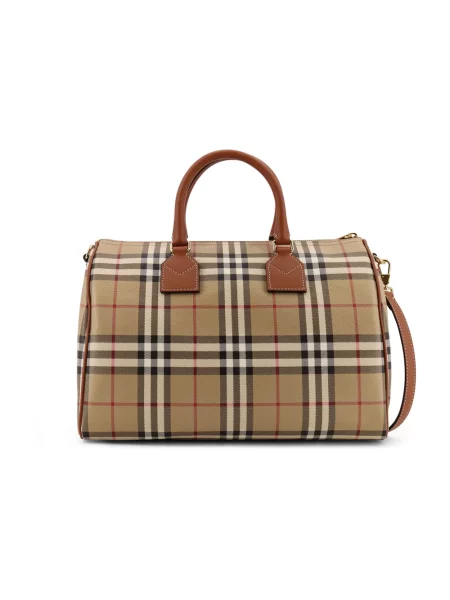 Torebka Burberry w kratę brązowa
