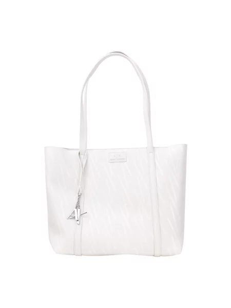Shopperka Armani Exchange z autografem biała
