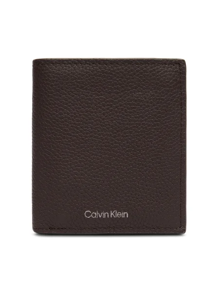 Кожен портфейл Calvin Klein мъжки кафяво