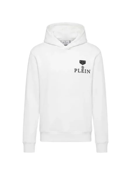 Hanorac cu glugă Philipp Plein alb