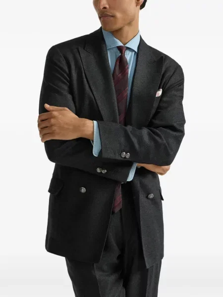 Sacou Brunello Cucinelli de lână gri