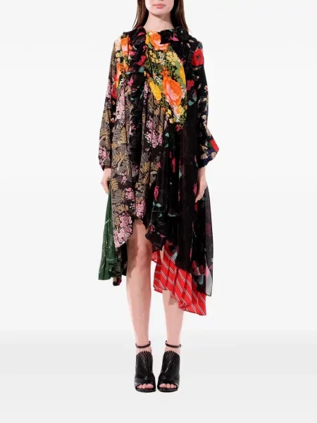 Φλοράλ φόρεμα Balenciaga με σχέδιο μαύρο