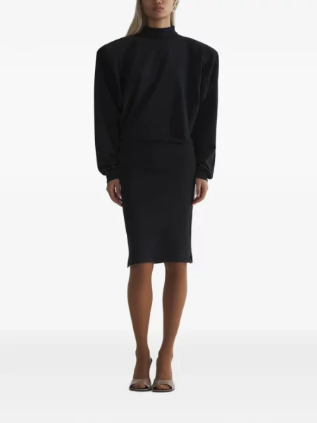 Rochie tip cămașă Mugler negru