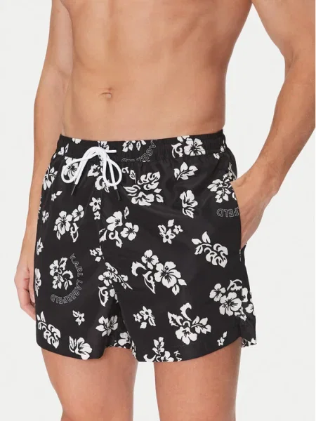 KARL LAGERFELD Плувни шорти черен