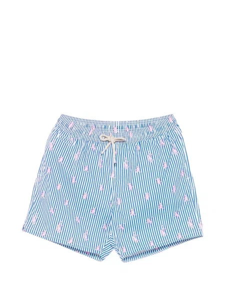 Slip de baie Mc2 Saint Barth cu dungi stretch albastru