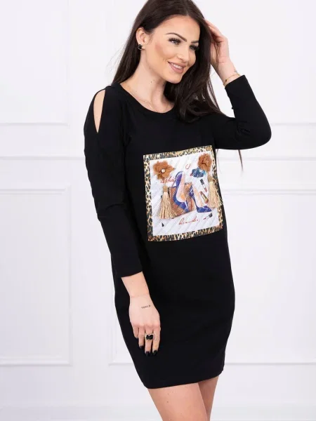 Rochie Kesi de costum cu pompoane negru