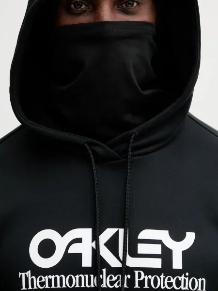 Свитер Oakley с капюшоном с принтом черный