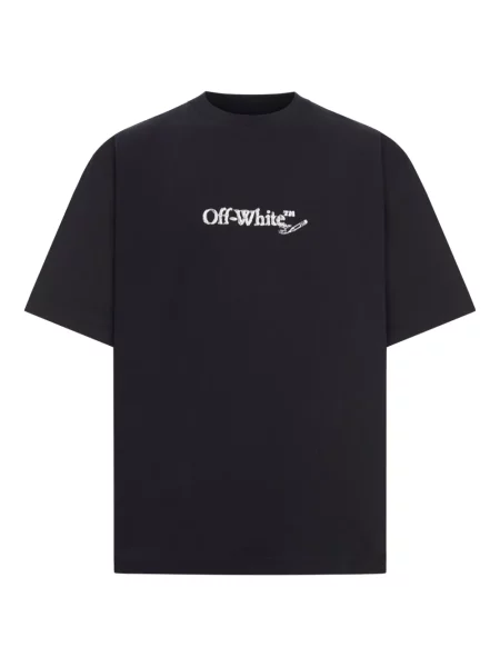 Tricou Off-white cu autograf alb