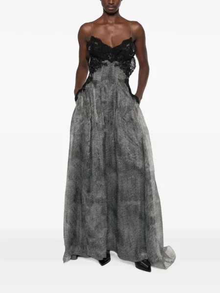 Rochie maxi Ermanno Scervino din dantelă negru