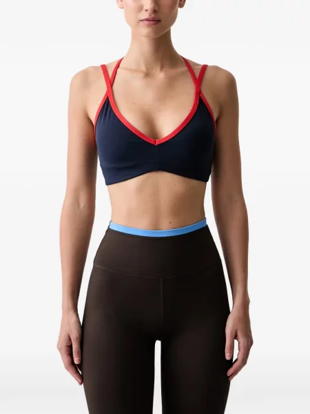 Sutien sport P.e Nation cu imagine cu bretele albastru