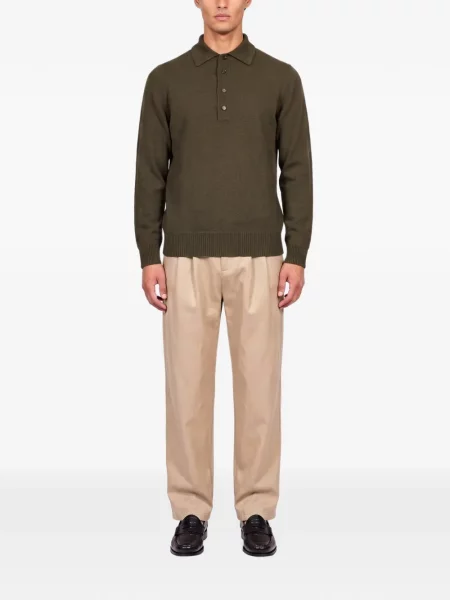 Lung tricou polo Zegna verde