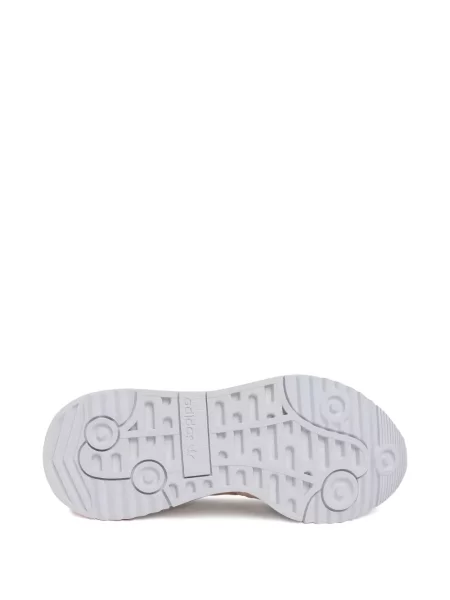 Top Adidas alergare cu decolteu în V alb