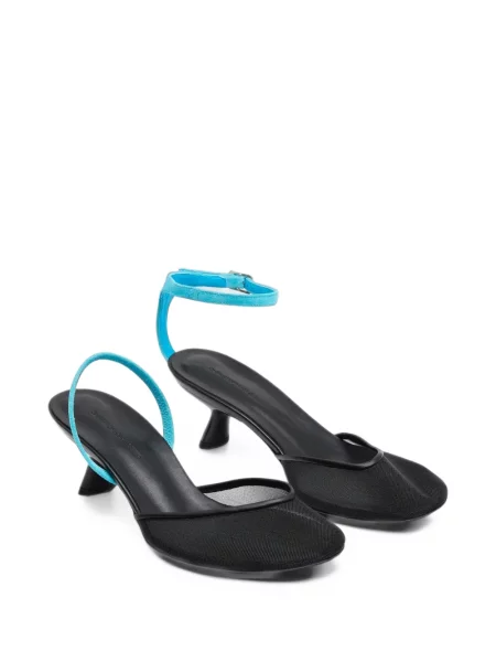 Pantofi cu toc Christopher Esber plasă negru