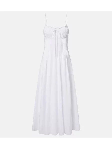 Rochie maxi Staud din poplin alb