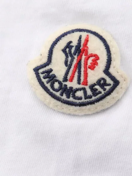 Lung tricou Moncler cu imagine alb