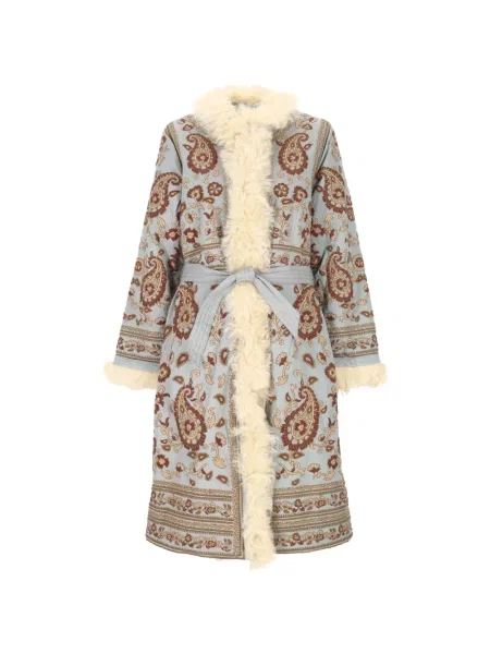 Palton Antik Batik cu model paisley albastru