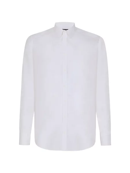 Poplínová košile Dolce & Gabbana bílá