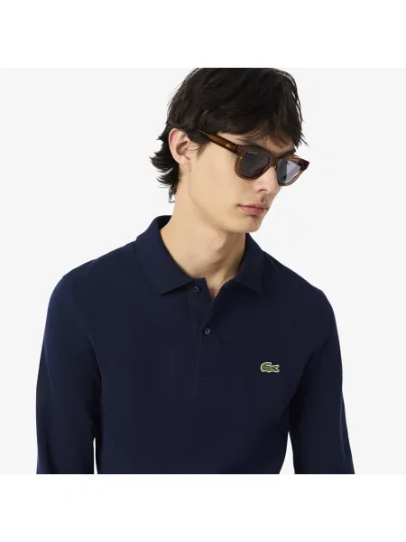 Lacoste Koszulka Polo Z Długim Rękawem Lacoste granatowa