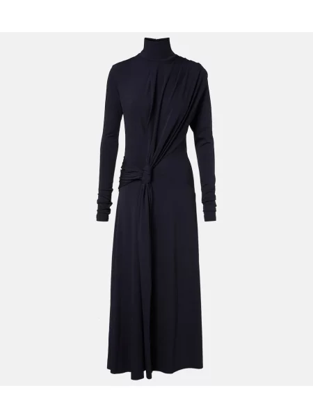 Rochie midi Victoria Beckham din jerseu albastru