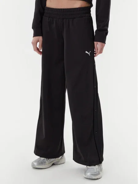Puma Pantaloni trening Ess Wide Leg negru