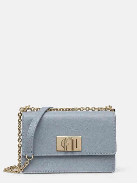 Кожена чанта Furla BAFKACO синьо