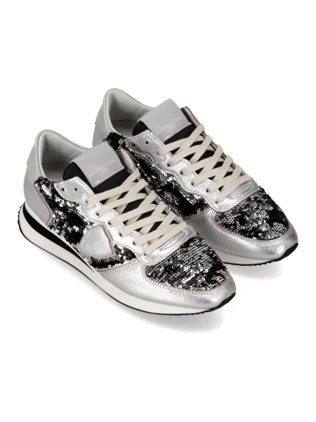 Buty do biegania Philippe Model skórzane do biegania szare