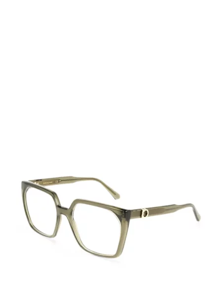 Ochelari de soare Ferragamo Eyewear cu imprimeu geometric verde