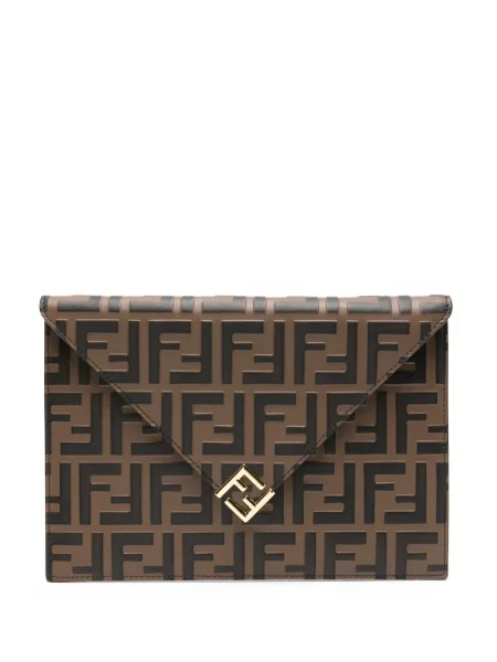 Geantă Fendi din piele maro