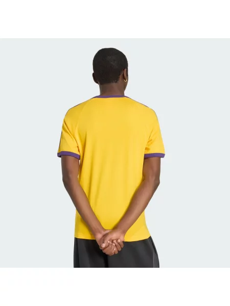 ADIDAS ORIGINALS Tričko Ringer / tmavě fialová žlutá