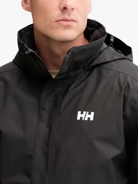 Geacă Helly Hansen cu glugă cu autograf negru
