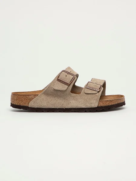 Замшеві шльопанці Birkenstock Arizona сірий