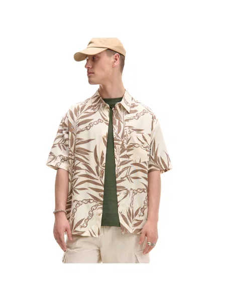 Рубашка Cropp бежевая