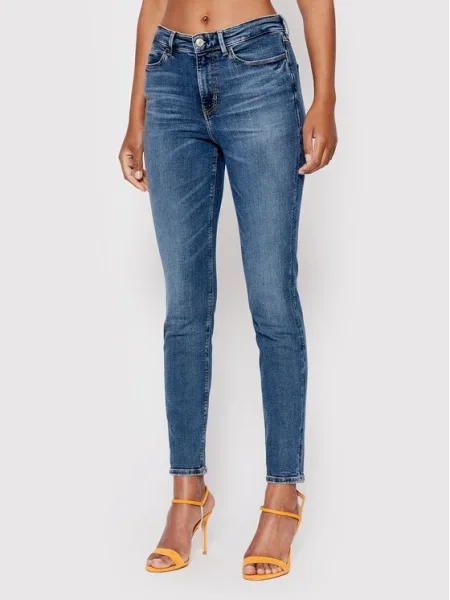 Guess Blugi Skinny Fit albastru