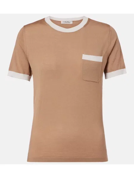 Top 's Max Mara de lână maro