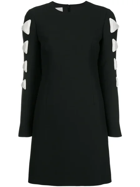 Mała sukienka mini Valentino Garavani z kokardką garniturowa czarna