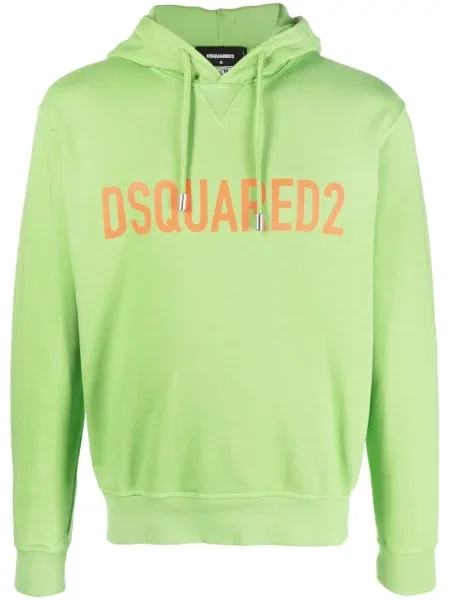 Hanorac cu glugă Dsquared2 cu imagine verde