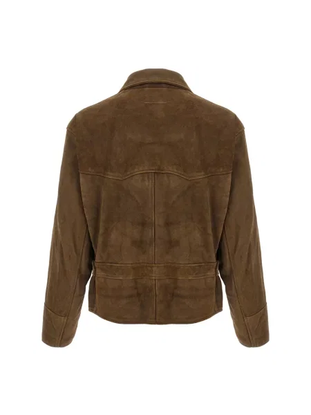 Kurtka skórzana Mm6 Maison Margiela brązowa