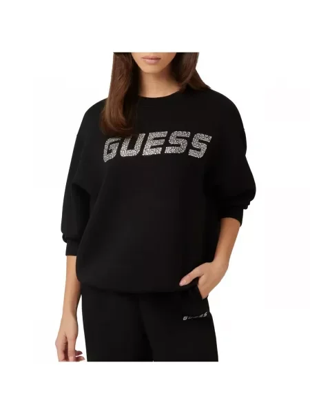GUESS Mikina CECILIA sivá čierna