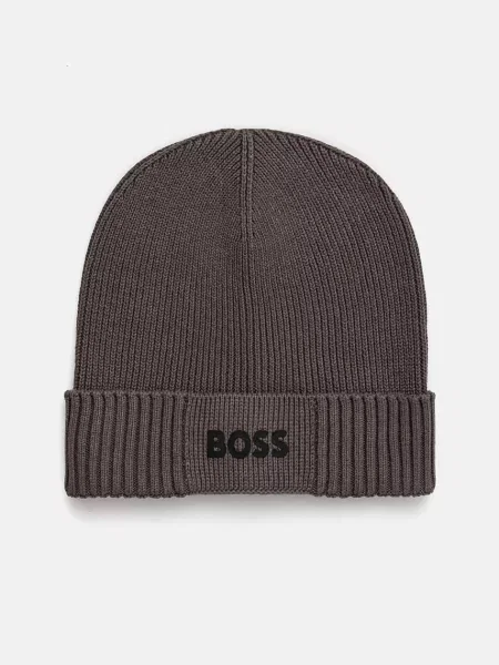 Шапка с вълна Boss Green BOSS GREEN сиво