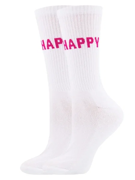 EWERS Șosete Be Happy roz deschis alb
