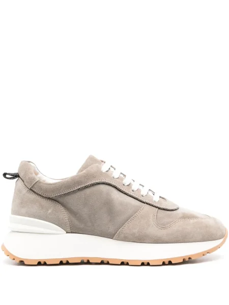 Šněrovací semišové tenisky Doucal's šedé