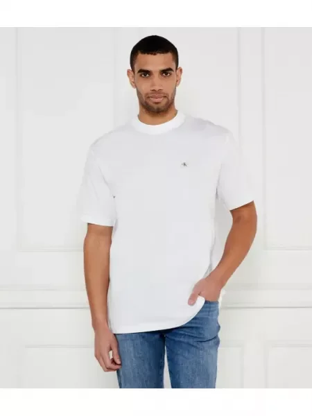 Calvin Klein Jeans Tricou | Relaxed fit alb