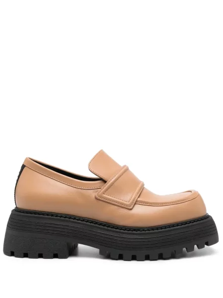 Pantofi loafer 3juin din piele chunky maro
