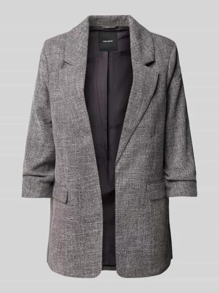 Długi żakiet o kroju regular fit z marszczeniami model ‘FRIDA’ Vero Moda czarna