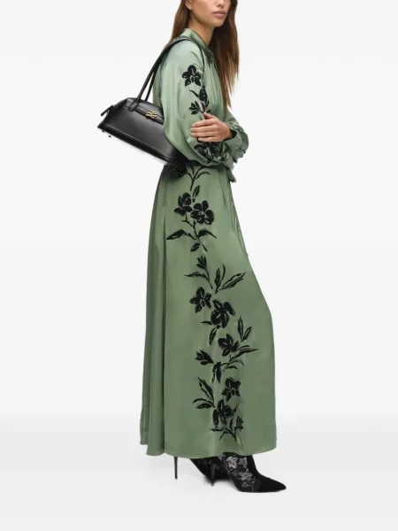 Kožená kabelka Karl Lagerfeld s autogramem černá