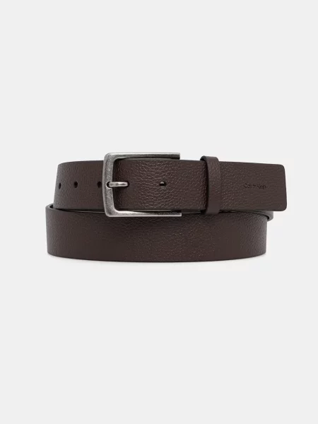 Calvin Klein pasek skórzany brązowy