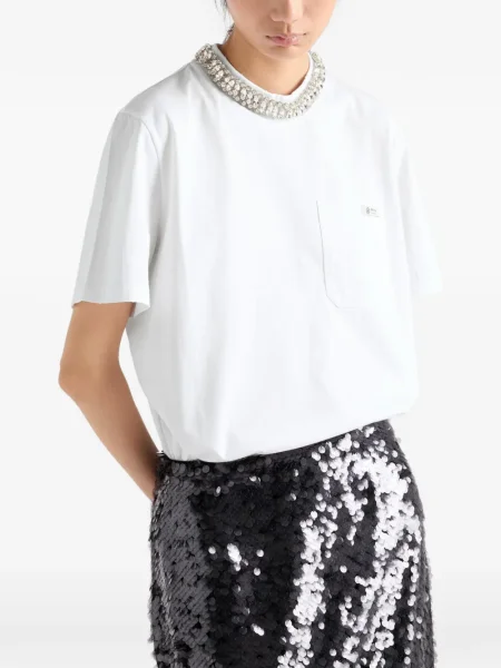 Tricou Prada alb