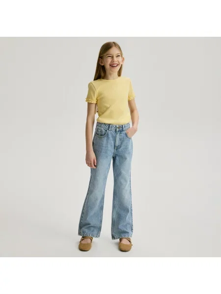 Reserved Džíny bootcut modrá