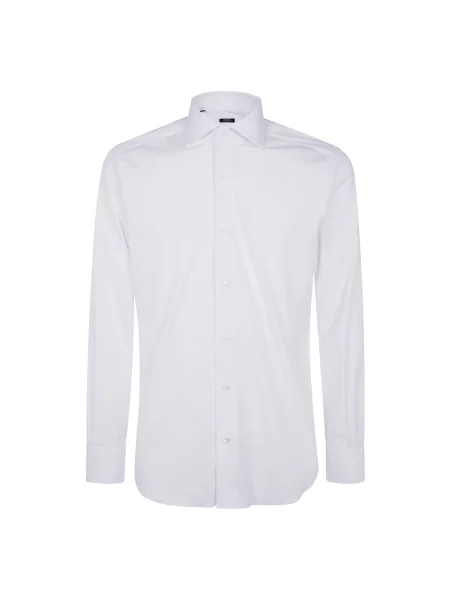 Koszula Barba Napoli klasyczna ze stretchu biała