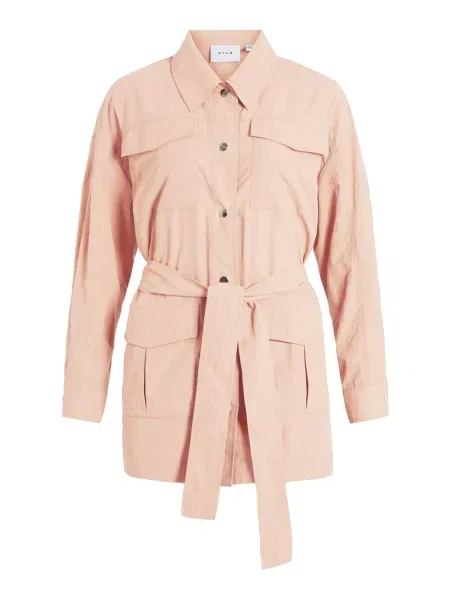 VILA Geacă de primăvară-toamnă POCKY pal roz
